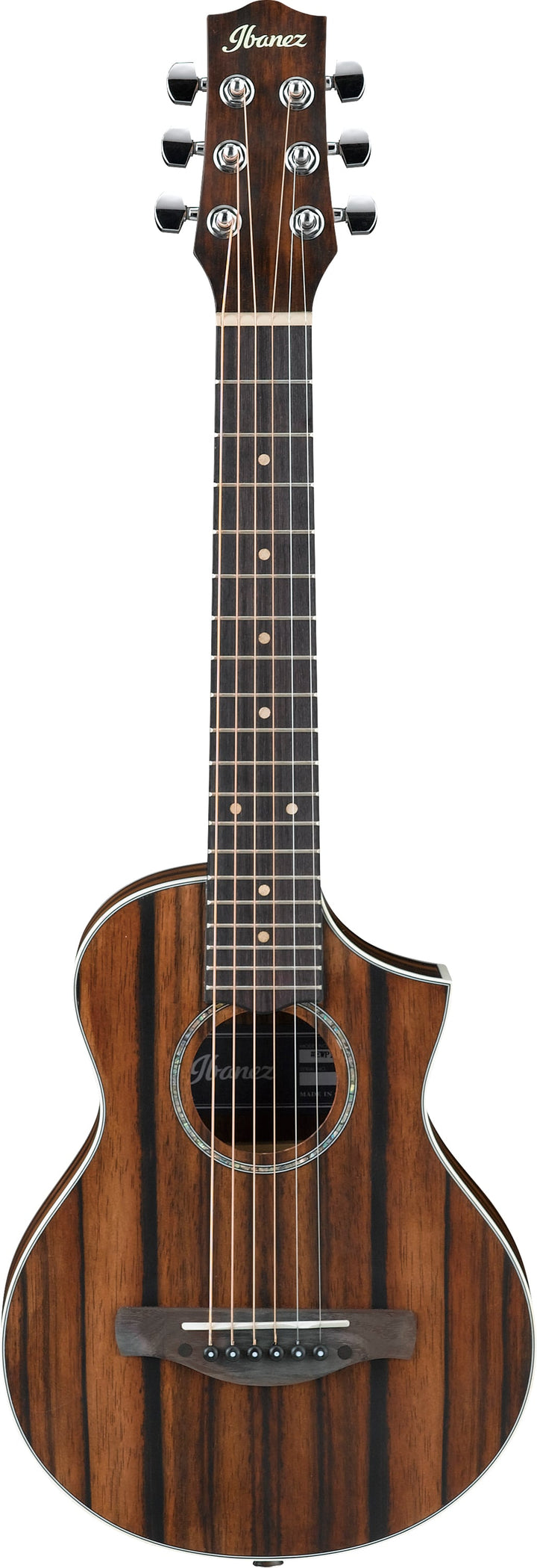 Ibanez (Mini Guitar) EWP13DBO Piccolo Acoustic Guitar (Macassar) - No Case 2