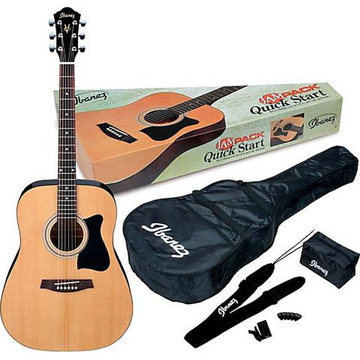 Ibanez IJV50 Quickstart Dreadnought Acoustic Jam Pack Guitar Package