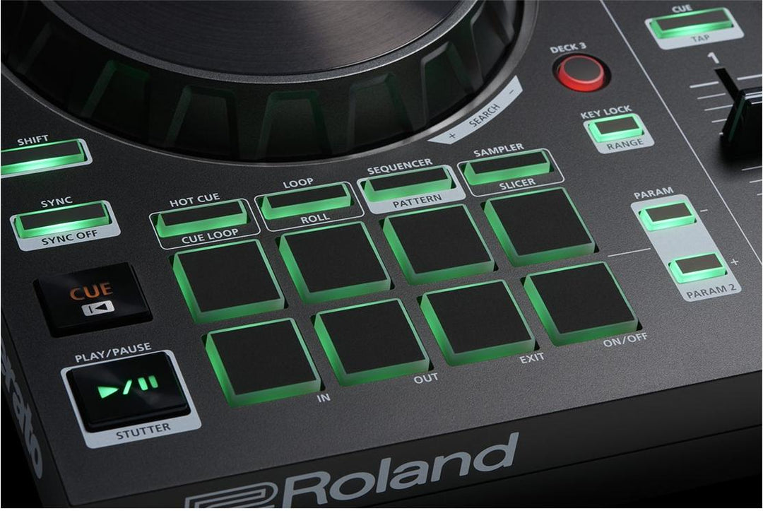 Roland DJ-202 4-deck Serato DJ Controller with Drum Machine
