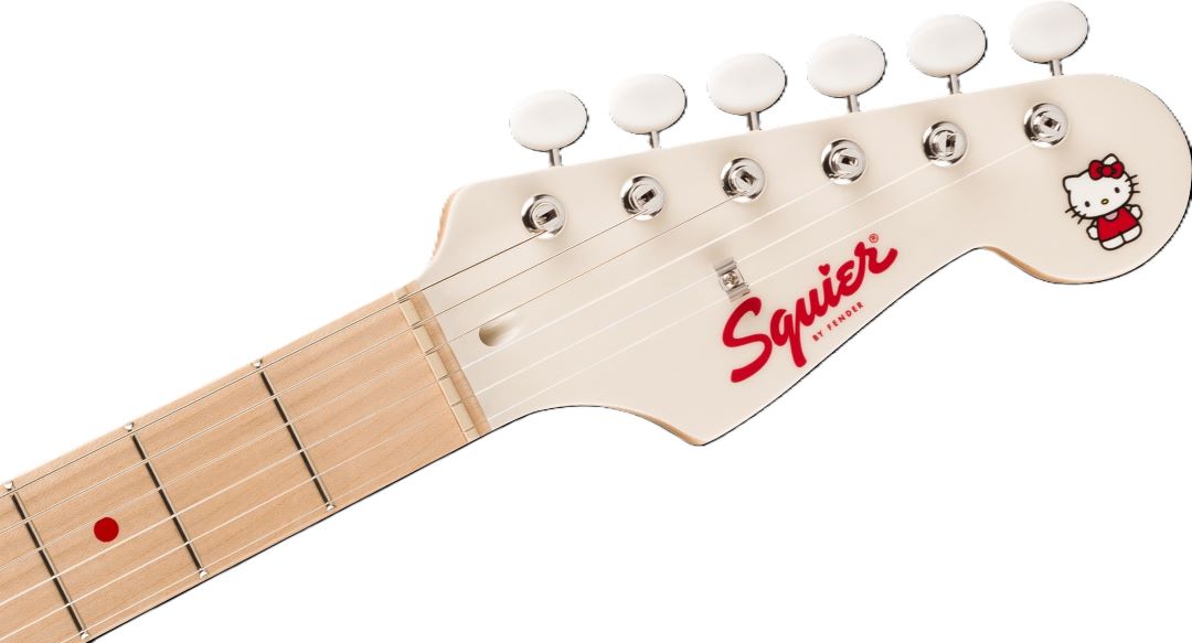 Squier X 'Limited Edition' Hello Kitty Stratocaster Electric Guitar - White 5
