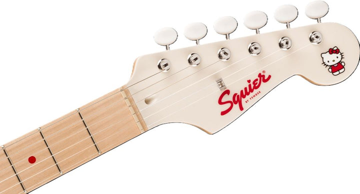 Squier X 'Limited Edition' Hello Kitty Stratocaster Electric Guitar - White 5