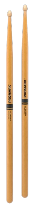 Promark ActiveGrip 5A Rebound Hickory Drumsticks - Wood Tip