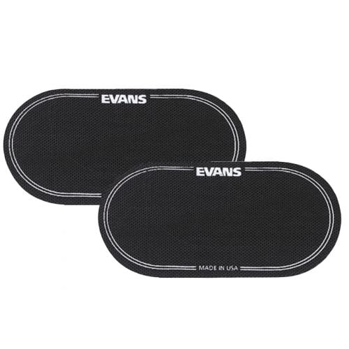 Evans EQPB2 Black Nylon EQ Double Pedal Bass Drum Patch (2 Count)
