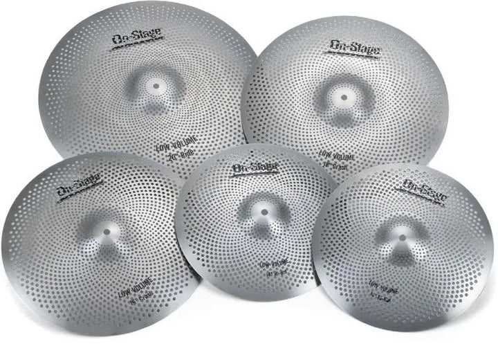 Onstage LVCP5000 Low Volume Cymbals - Stainless Steel
