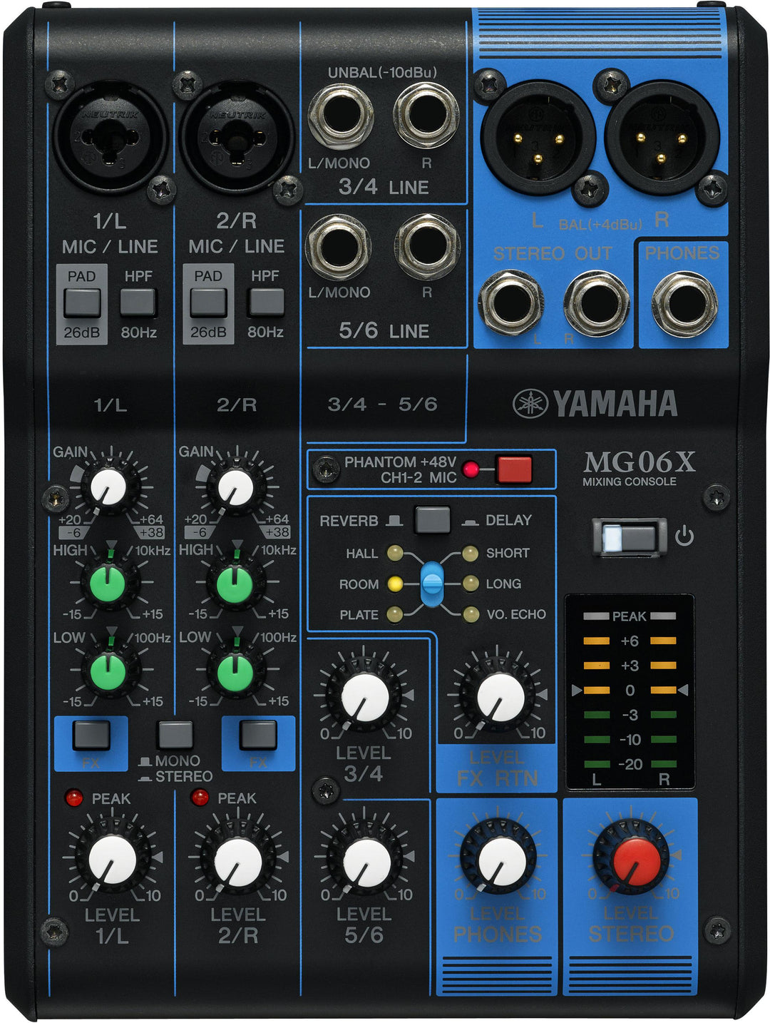 Yamaha MG06X 6 Channel Mixer with On-Board Effects