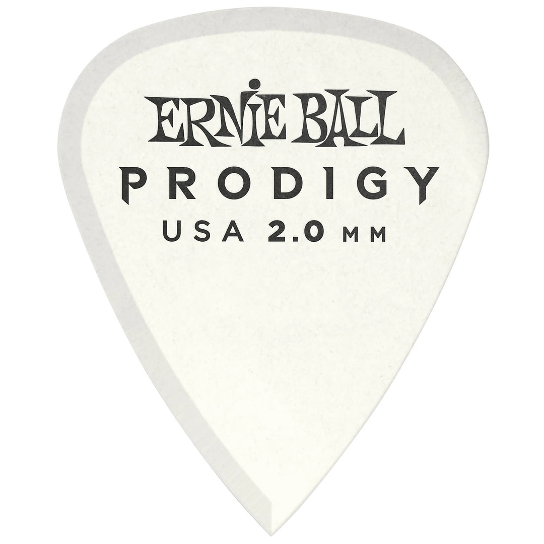 Ernie Ball Prodigy 2.0mm Picks (White) - 6 Pack 2