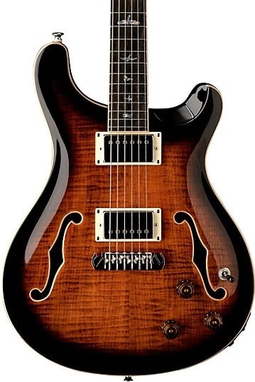 PRS SE Hollowbody II Piezo Electric Guitar - Orange Tiger Smokeburst