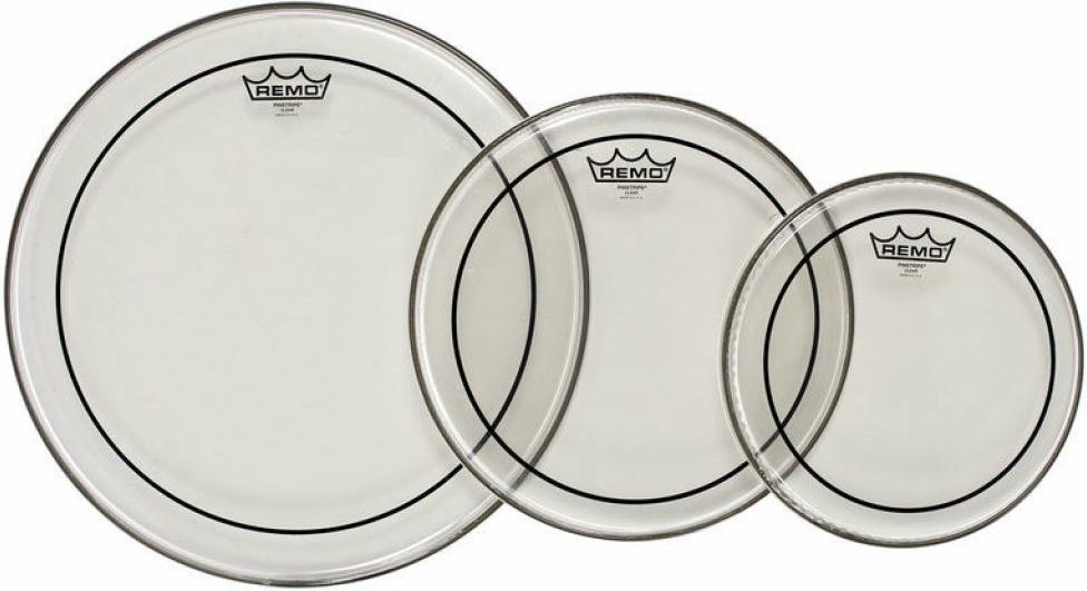 Remo PP1470PS Pinstripe Clear Batter Tom Head Pack (10,12,16)