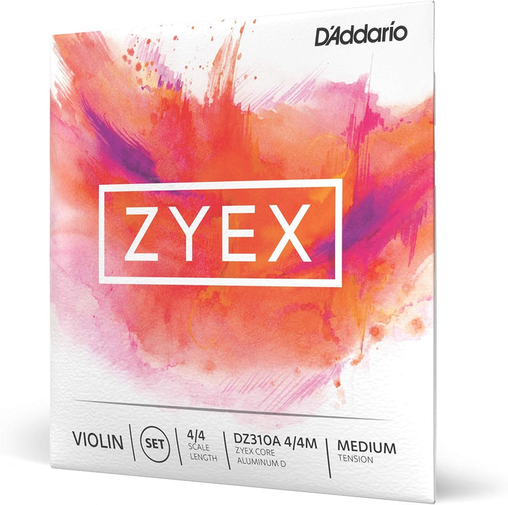 D'Addario DZ310a ZYEX Violin Strings With Aluminum 'D' - 4/4 (Medium Tension)
