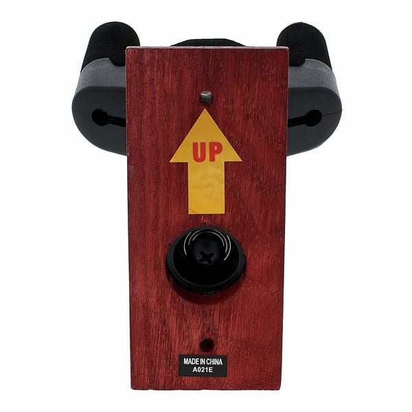 Hercules GSP38WBR PLUS Wall Mount Guitar Hanger - Dark Red Stain 3