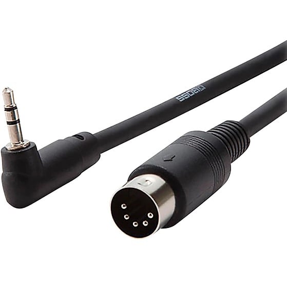 Boss BMIDI-5-35 Type A 3.5mm TRS to Male 5-pin DIN MIDI Cable - 5' 2