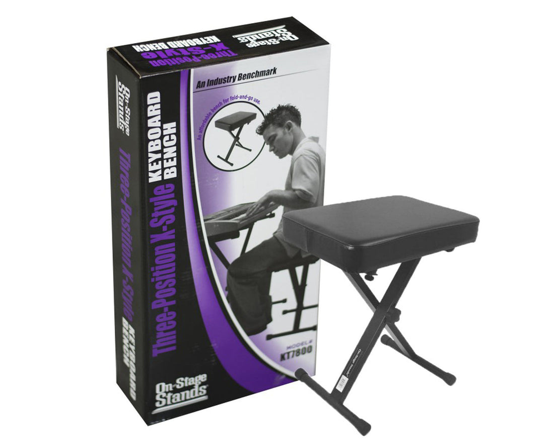 On-Stage KT7800 3 Position X-Style Keyboard Bench