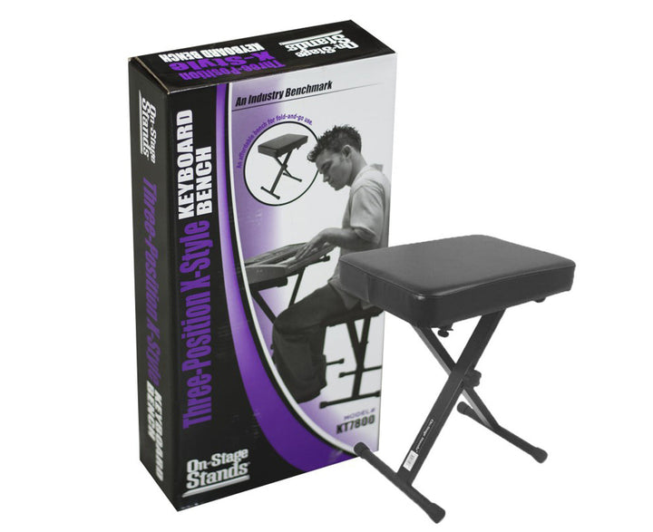 On-Stage KT7800 3 Position X-Style Keyboard Bench