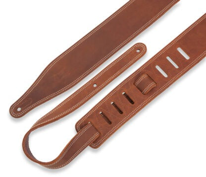 Levy M17BDS-BRN 2.5" Wide Garment Leather Strap - Brown