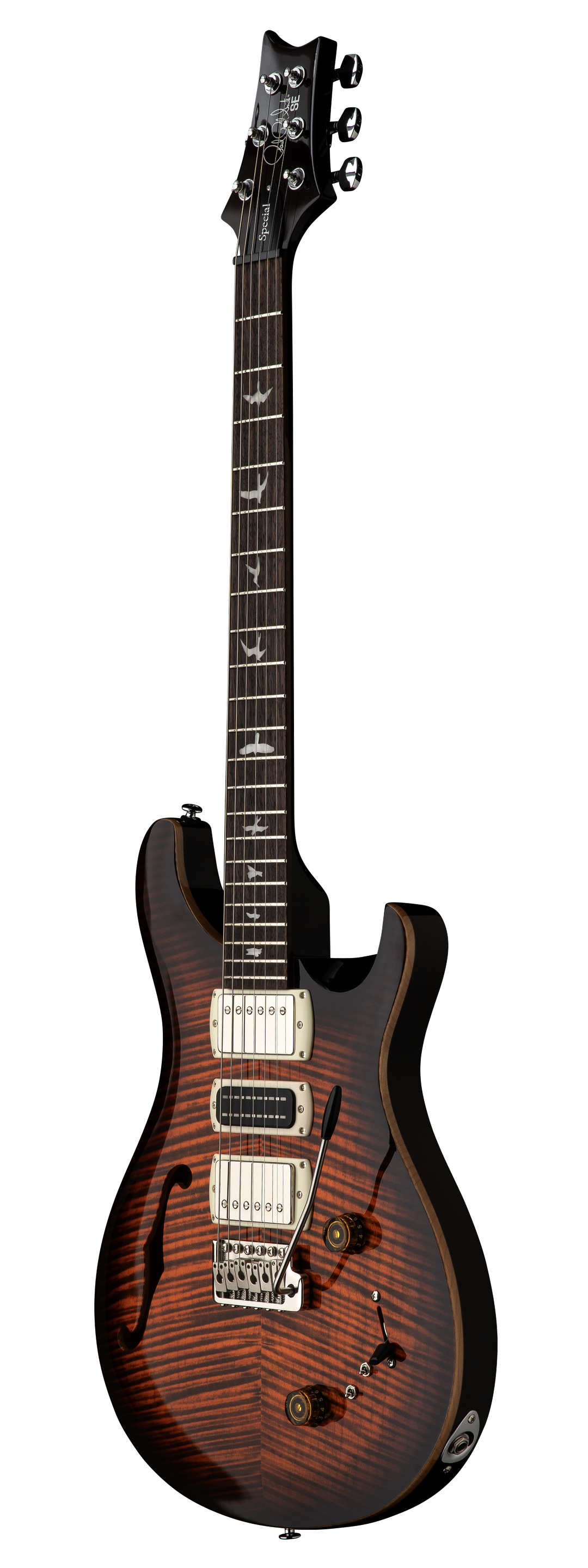 PRS SE Special Semi-Hollow Body Electric Guitar - Orange Tiger Smokeburst