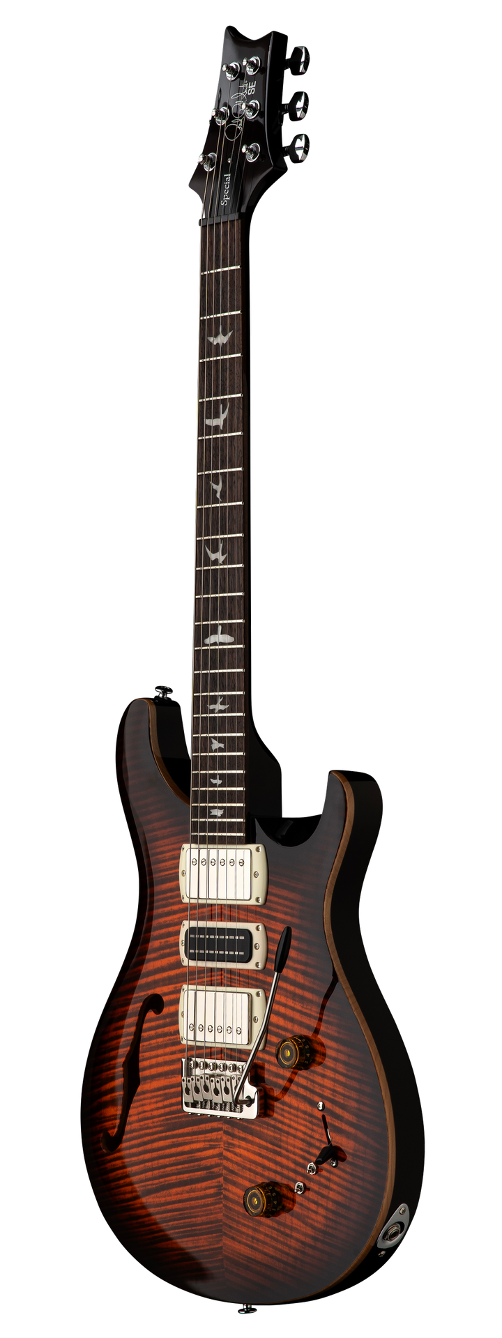 PRS SE Special Semi-Hollow Body Electric Guitar - Orange Tiger Smokeburst