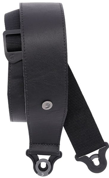 D'Addario Comfort Leather Auto Lock 2.5\" Guitar Strap - Black