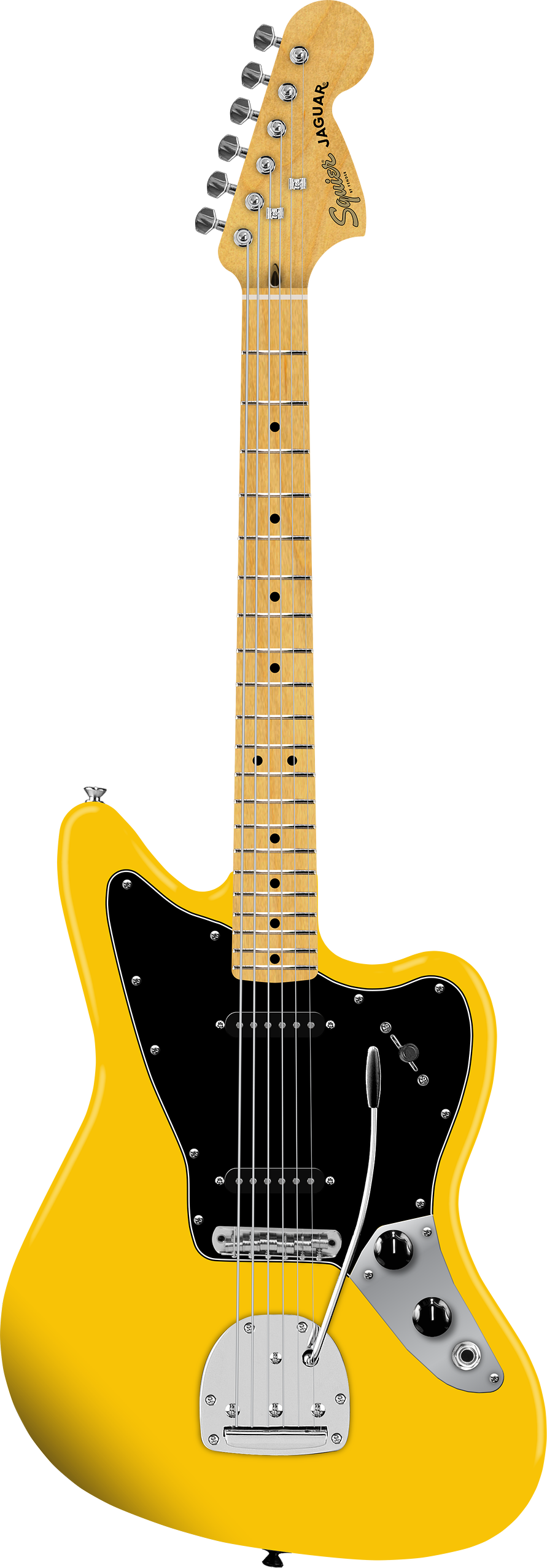 Squier FSR Jaguar Electric Guitar - Graffiti Yellow