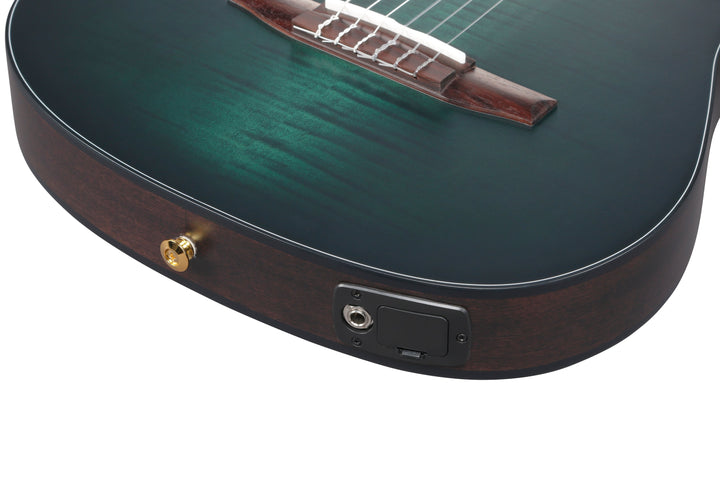 Ibanez FRH20FMNDGL Acoustic Electric Guitar - Dark Emerald Burst Low Gloss 2