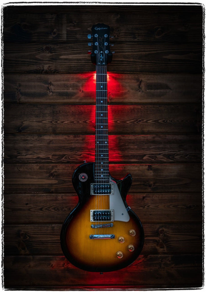 MuzicLight MZW102 Guitar Wall Hanger | Backlit - Red 2