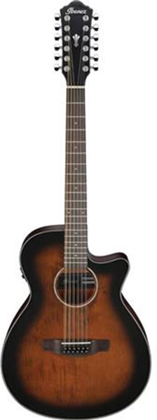 Ibanez AEG5012DVH Acoustic-Electric 12-String Guitar No Case (Dark Violin Sunburst) 2