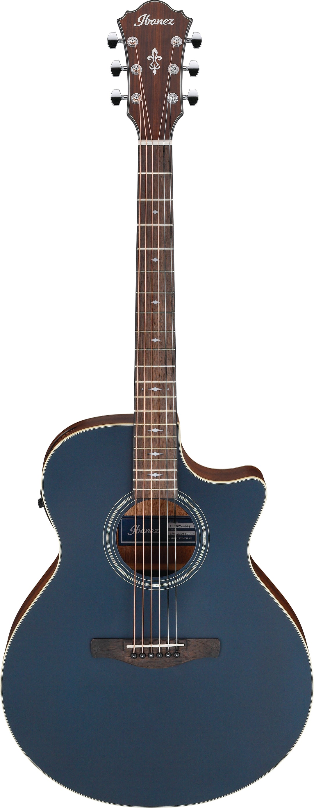 Ibanez AE100DBF Grand Auditorium Acoustic Electric Guitar - Dark Tide Blue Flat