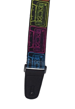 Henry Heller 2\" Artist Series Sublimation Guitar Strap - Cassettes 3