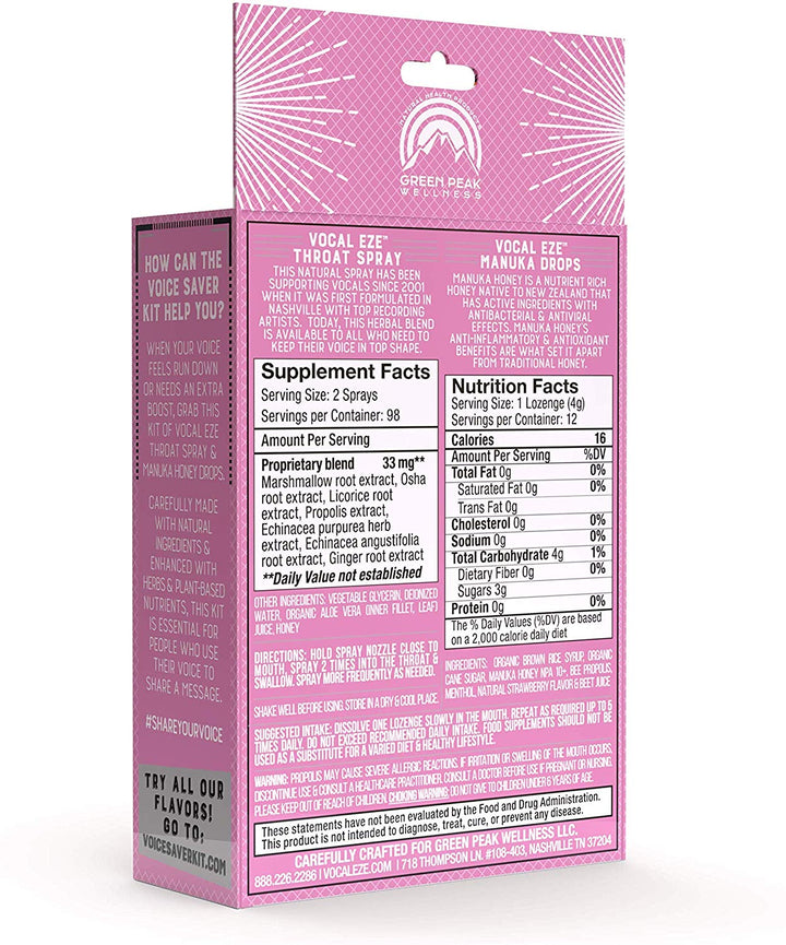 Vocal Eze Voice Saver Kit Strawberry