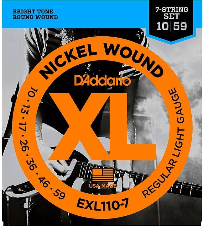 D'Addario EXL110-7 7-String Electric Guitar Strings (10-59)