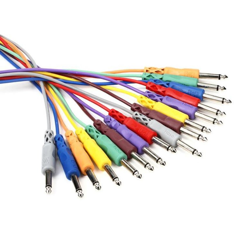 Hosa CPP845 1/4" (Male Mono) (8 Cable Pack) 1.5" Length