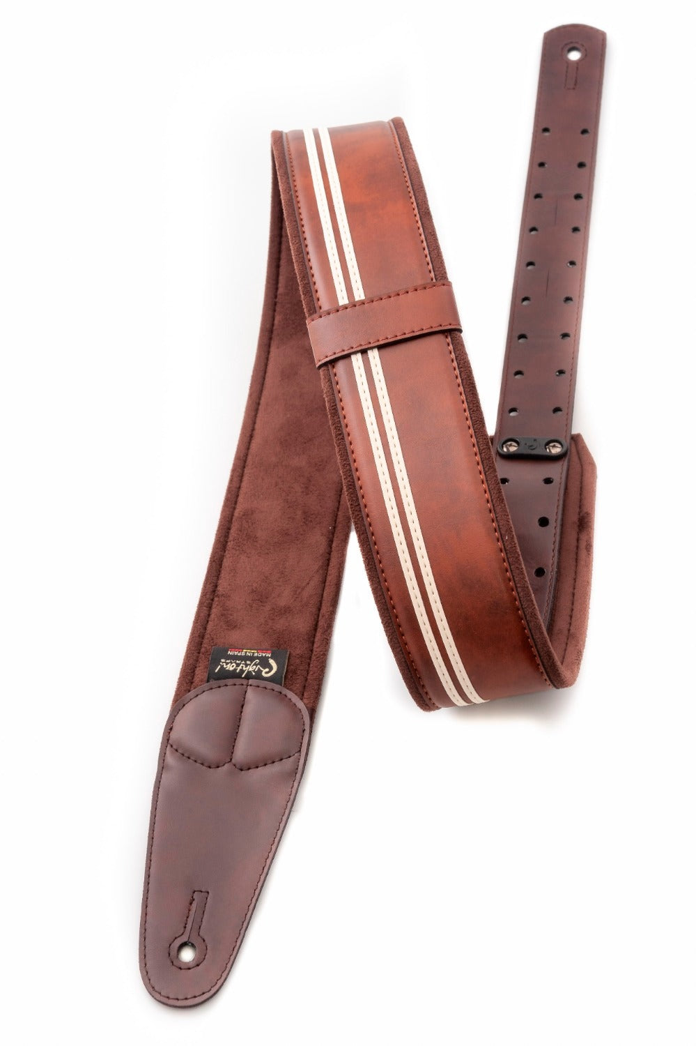 RightOn! Mojo Vegan Guitar Strap - Race Brown