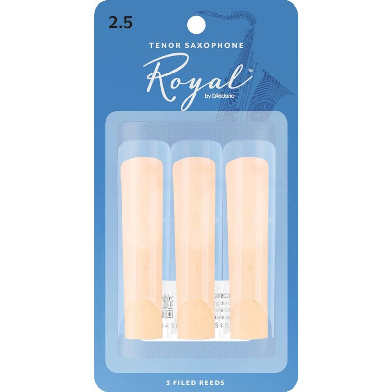 Rico Royal RKB0325 #2.5 Tenor Saxophone Reeds (3-Pack)