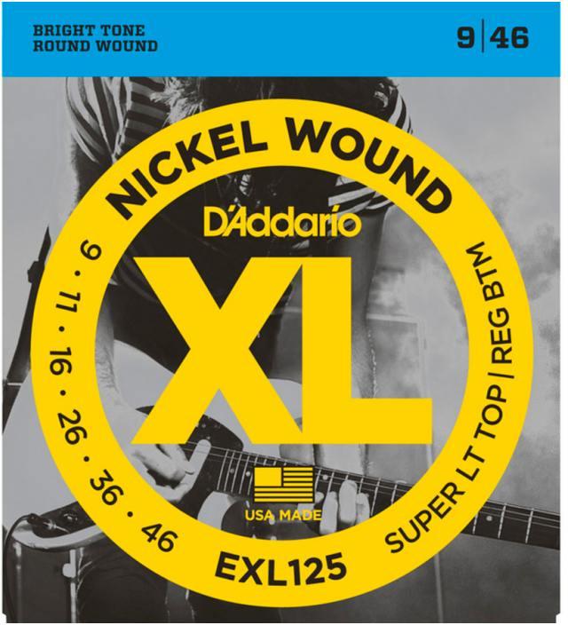 D'Addario EXL125 Electric Light Top Regular Bottom 9-46