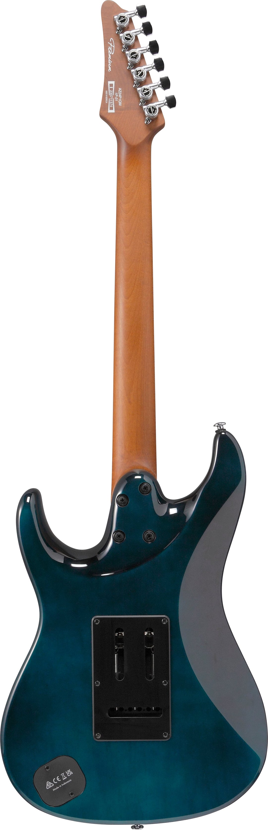 Ibanez AZ24P1QMDOB Premium Electric Guitar - Deep Ocean Blonde 8