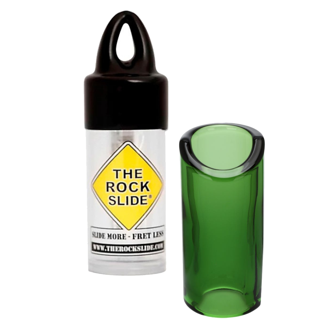 The Rock Slide Green Glass Guitar Slide - Medium 3