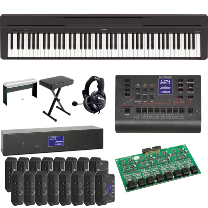 Yamaha LC4 Basic Music Lab for 16 Students and 1 Teacher with Yamaha P45 Digital Pianos