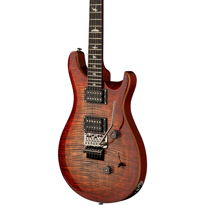 PRS SE Custom 24 Floyd Electric Guitar - Charcoal Cherry Burst 4