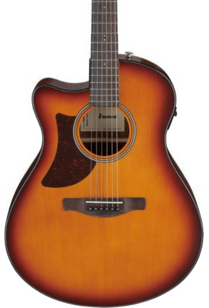 Ibanez AAM50LCE Left-Handed Open Pore Acoustic Electric Guitar - Light Brown Sunburst