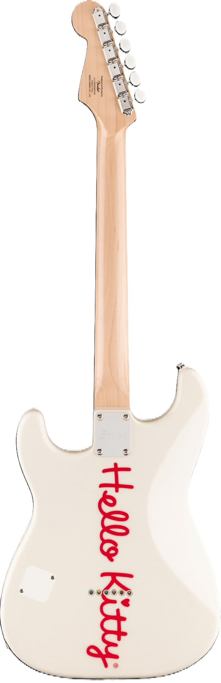 Squier X 'Limited Edition' Hello Kitty Stratocaster Electric Guitar - White 3