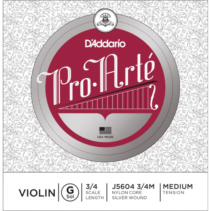 D'Addario Pro-Arte Violin Single G String 3/4 Scale