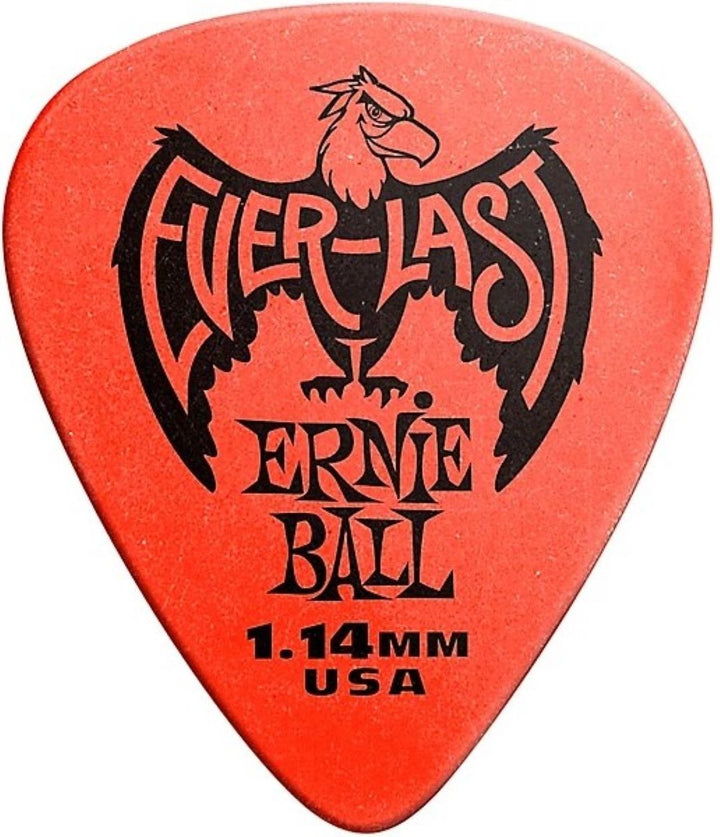 Ernie Ball 1.14mm Everlast Delrin Guitar Picks - Red (12 Pack)
