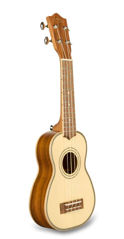 Lanikai SPST-S Solid Spruce-Top Soprano Ukulele with Gig Bag