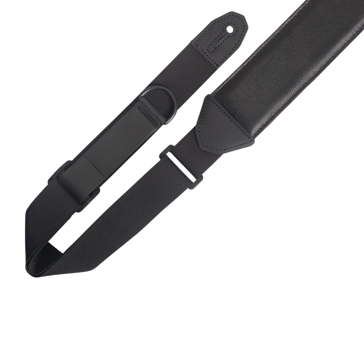 Levys MRHGS-BLK 2.5\" Wide Garment Leather Ripchord Guitar Strap - Black 3