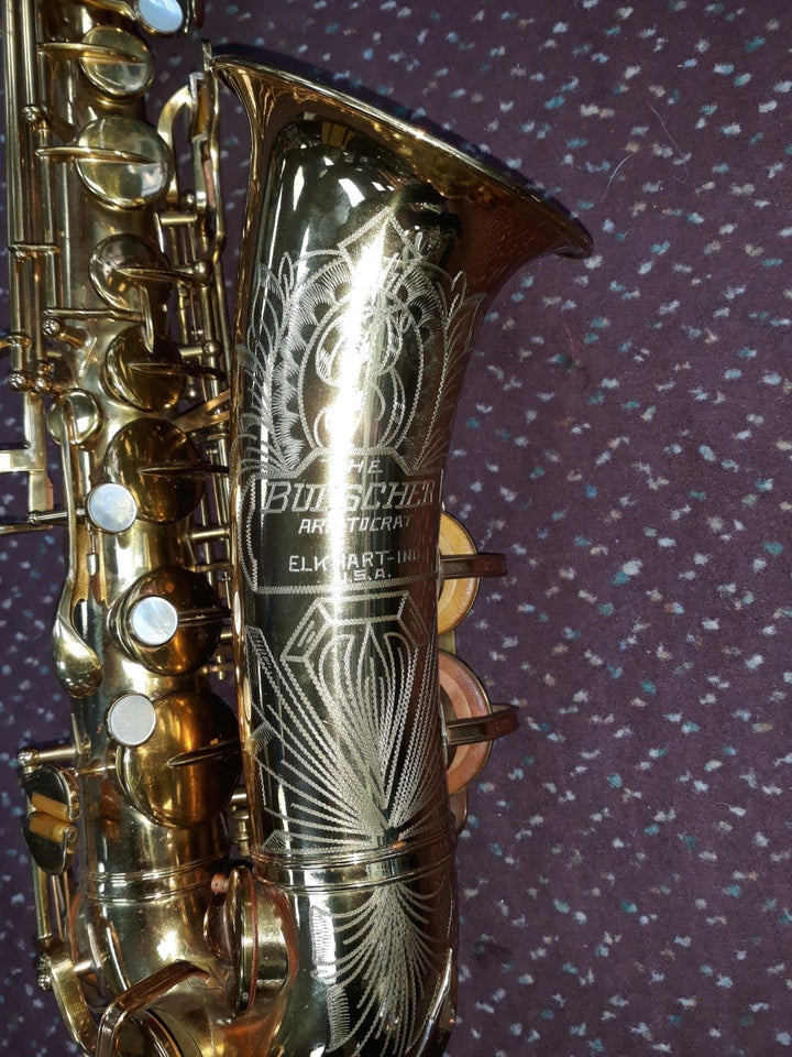 Used Buescher Aristocrat Big "B" Series II Brass Lacquer Alto Saxophone