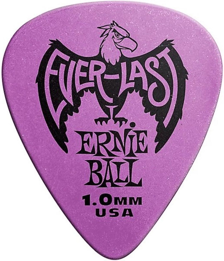 Ernie Ball 1.0mm Everlast Delrin Guitar Picks - Purple (12 Pack)