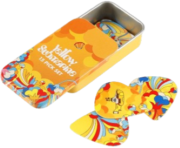 D'Addario The Beatles Yellow Submarine 55th Anniversary .70mm Guitar Picks - Primrose Prairie (15 Pack Tin)