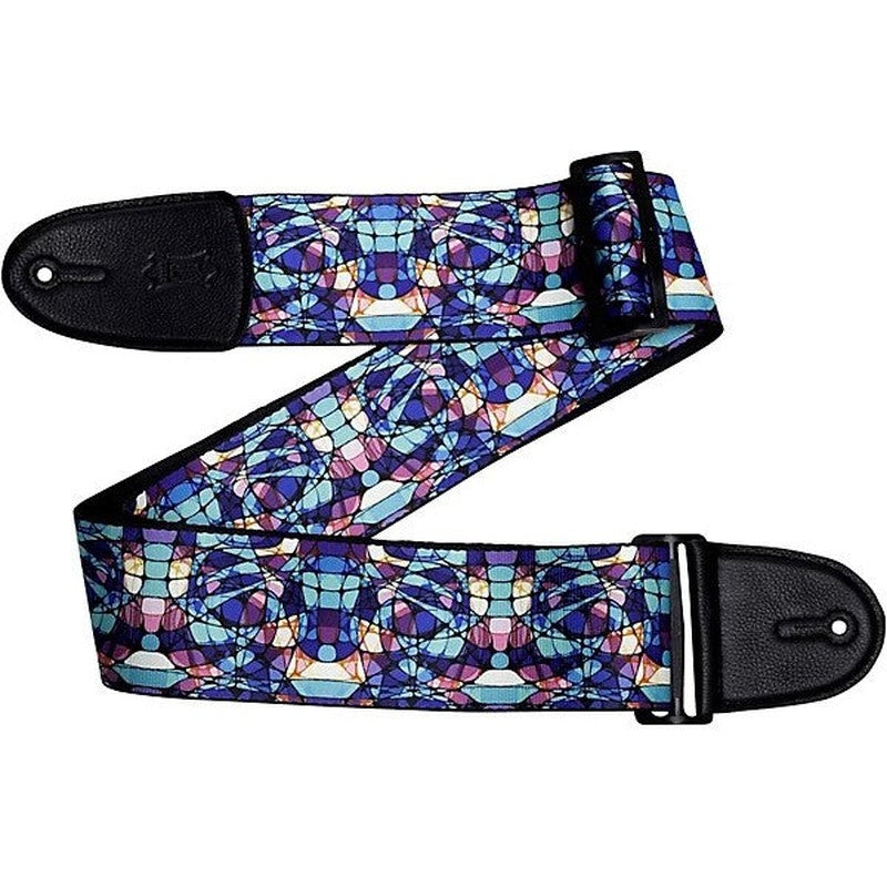 Levys Stained Glass 3" Guitar Strap - Blue Mirage