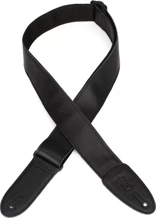 Levy M7GP-BLK 2" Leather Guitar Strap