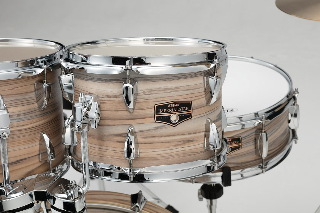Tama Imperialstar 5 Piece Drum Set - Zebra Wood Wrap 4