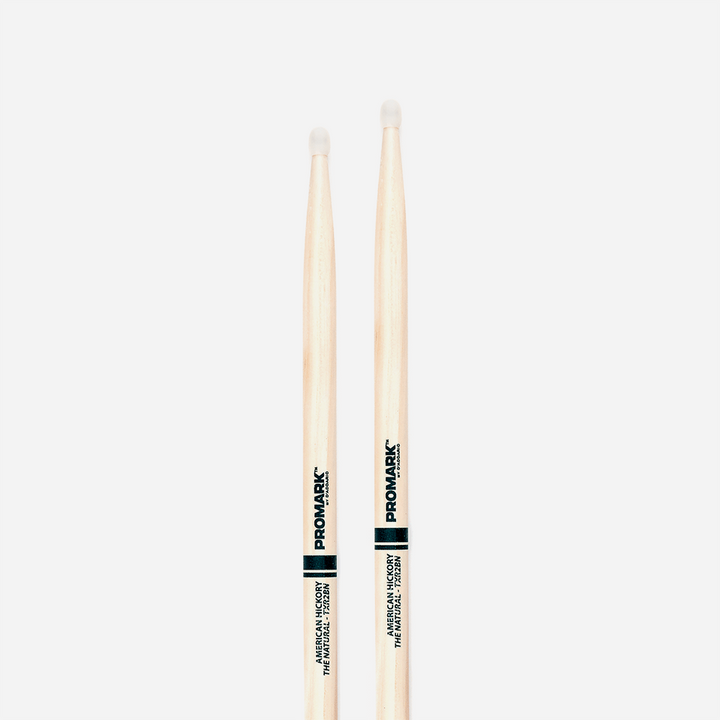 Promark 2BN Natural Hickory Nylon Tip Drum Sticks